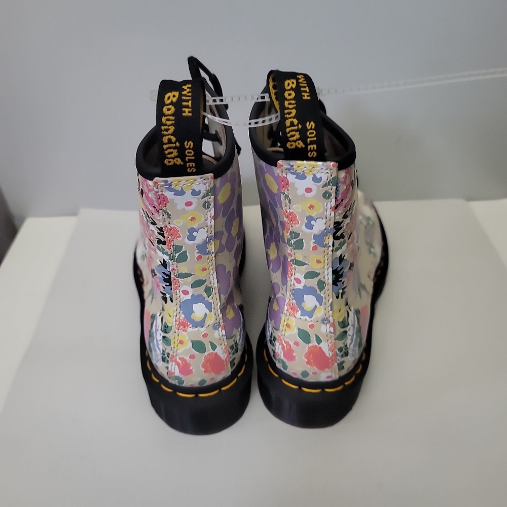 DR. MARTENS  SINCLAIR FLORAL MASH UP PLATFORM ANKLE BOOTS - Picture 8 of 15
